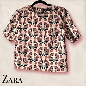 ZARA woman floral pattern top